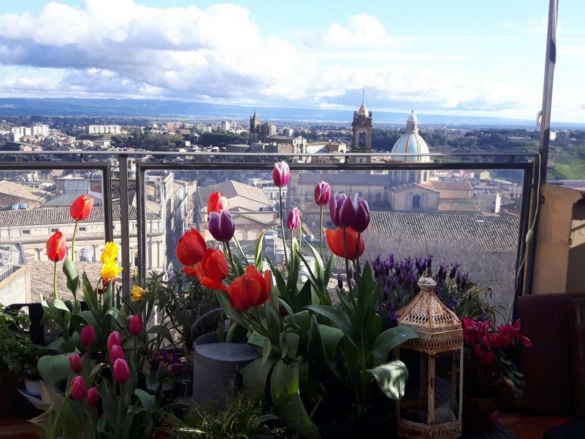 Casa Tipica Siciliana Patronale Home Bedandbreakfast Tremetrisoprailcielo Camere Con Vista, Colazione Interna In Terrazzo Panoramico Caltagirone Kültér fotó